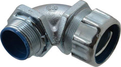 Thomas & Betts - 1-1/4" Trade, Malleable Iron Threaded Angled Liquidtight Conduit Connector - Insulated - Top Tool & Supply