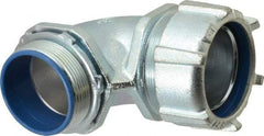 Thomas & Betts - 2" Trade, Malleable Iron Threaded Angled Liquidtight Conduit Connector - Insulated - Top Tool & Supply