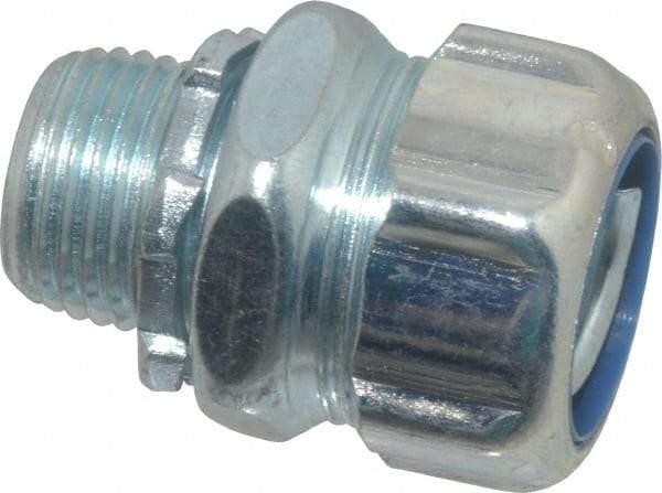 Thomas & Betts - 1/2" Trade, Steel Threaded Straight Liquidtight Conduit Connector - Noninsulated - Top Tool & Supply