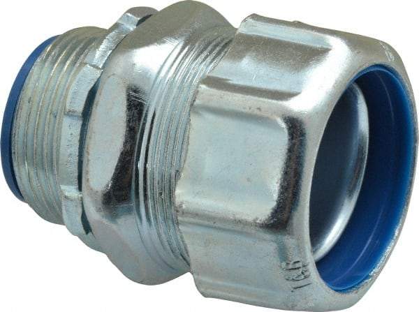 Thomas & Betts - 1-1/4" Trade, Steel Threaded Straight Liquidtight Conduit Connector - Noninsulated - Top Tool & Supply