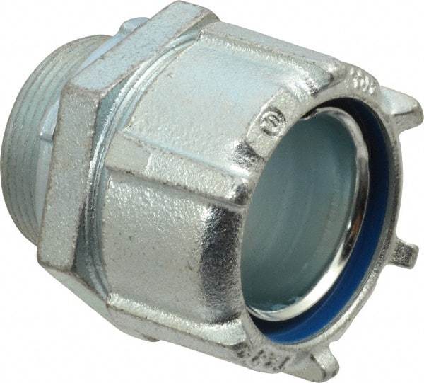 Thomas & Betts - 1-1/2" Trade, Steel Threaded Straight Liquidtight Conduit Connector - Noninsulated - Top Tool & Supply