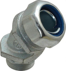 Thomas & Betts - 3/4" Trade, Malleable Iron Threaded Angled Liquidtight Conduit Connector - Noninsulated - Top Tool & Supply