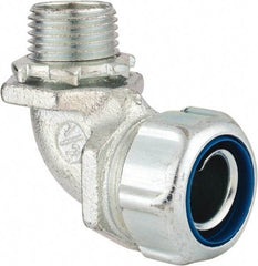 Thomas & Betts - 1/2" Trade, Malleable Iron Threaded Angled Liquidtight Conduit Connector - Noninsulated - Top Tool & Supply