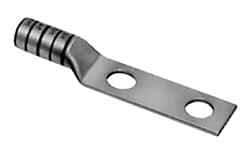 Thomas & Betts - 3/0 AWG Noninsulated Compression Connection Rectangle Ring Terminal - 1/2" Stud, 4.48" OAL x 0.94" Wide, Tin Plated Copper Contact - Top Tool & Supply