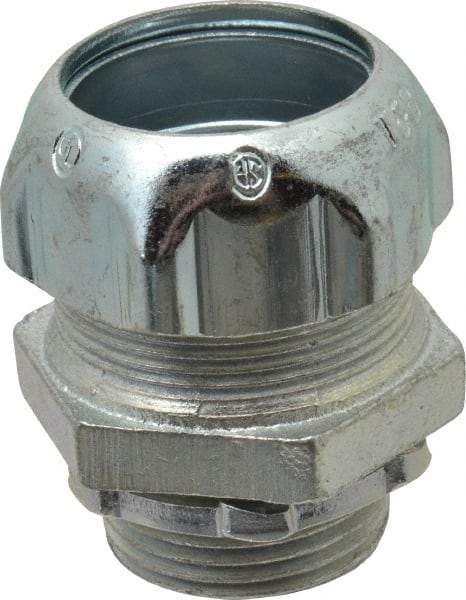 Thomas & Betts - 3/4" Trade, Malleable Iron Compression Straight Rigid/Intermediate (IMC) Conduit Connector - Noninsulated - Top Tool & Supply