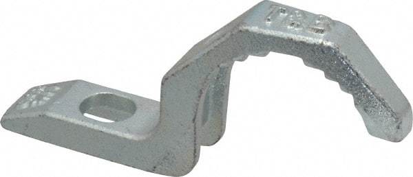 Thomas & Betts - 1-1/4" Pipe, Steel, Hot Dipped Galvanized" Pipe or Conduit Strap - 3/8" Bolt, 1 Mounting Hole - Top Tool & Supply