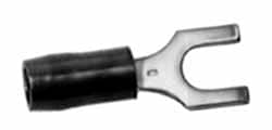 Thomas & Betts - #10 Stud, 22 to 16 AWG Compatible, Partially Insulated, Crimp Connection, Locking Fork Terminal - Top Tool & Supply