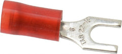 Thomas & Betts - #6 Stud, 22 to 16 AWG Compatible, Partially Insulated, Crimp Connection, Standard Fork Terminal - Top Tool & Supply