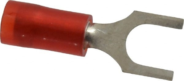 Thomas & Betts - #10 Stud, 22 to 16 AWG Compatible, Partially Insulated, Crimp Connection, Standard Fork Terminal - Top Tool & Supply