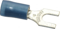 Thomas & Betts - #6 Stud, 18 to 14 AWG Compatible, Partially Insulated, Crimp Connection, Standard Fork Terminal - Top Tool & Supply