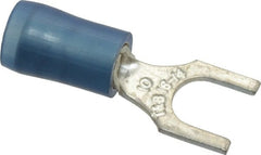 Thomas & Betts - #10 Stud, 18 to 14 AWG Compatible, Partially Insulated, Crimp Connection, Standard Fork Terminal - Top Tool & Supply