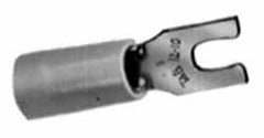 Thomas & Betts - #8 Stud, 22 to 16 AWG Compatible, Partially Insulated, Crimp Connection, Locking Fork Terminal - Top Tool & Supply