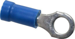 Thomas & Betts - 18-14 AWG Partially Insulated Crimp Connection D Shaped Ring Terminal - #10 Stud, 0.97" OAL x 0.31" Wide, Tin Plated Copper Contact - Top Tool & Supply