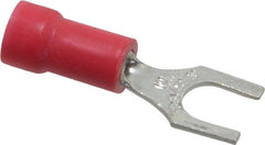 Thomas & Betts - #10 Stud, 22 to 16 AWG Compatible, Partially Insulated, Crimp Connection, Standard Fork Terminal - Top Tool & Supply