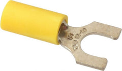 Thomas & Betts - 1/4" Stud, 12 to 10 AWG Compatible, Partially Insulated, Crimp Connection, Locking Fork Terminal - Top Tool & Supply