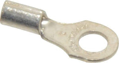 Thomas & Betts - 18-14 AWG Noninsulated Crimp Connection D Shaped Ring Terminal - #8 Stud, 3/4" OAL x 0.31" Wide, Tin Plated Copper Contact - Top Tool & Supply