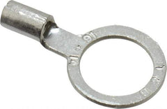 Thomas & Betts - 18-14 AWG Noninsulated Crimp Connection D Shaped Ring Terminal - 3/8" Stud, 0.96" OAL x 0.54" Wide, Tin Plated Copper Contact - Top Tool & Supply