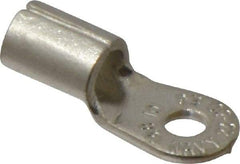 Thomas & Betts - 6 AWG Noninsulated Crimp Connection Circular Ring Terminal - #10 Stud, 1.13" OAL x 0.48" Wide, Tin Plated Copper Contact - Top Tool & Supply