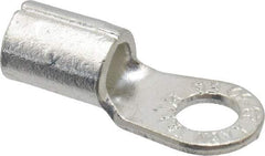 Thomas & Betts - 6 AWG Noninsulated Crimp Connection Circular Ring Terminal - 1/4" Stud, 1.13" OAL x 0.48" Wide, Tin Plated Copper Contact - Top Tool & Supply