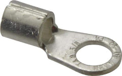 Thomas & Betts - 4 AWG Noninsulated Crimp Connection Circular Ring Terminal - 3/8" Stud, 1.35" OAL x 0.6" Wide, Tin Plated Copper Contact - Top Tool & Supply