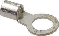 Thomas & Betts - 4 AWG Noninsulated Crimp Connection Circular Ring Terminal - 1/2" Stud, 1.52" OAL x 0.82" Wide, Tin Plated Copper Contact - Top Tool & Supply