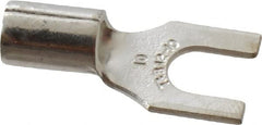 Thomas & Betts - #10 Stud, 12 to 10 AWG Compatible, Noninsulated, Crimp Connection, Standard Fork Terminal - Top Tool & Supply