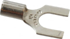 Thomas & Betts - 1/4" Stud, 12 to 10 AWG Compatible, Noninsulated, Crimp Connection, Standard Fork Terminal - Top Tool & Supply