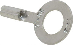 Thomas & Betts - 22-16 AWG Noninsulated Crimp Connection D Shaped Ring Terminal - 1/4" Stud, 0.92" OAL x 1/2" Wide, Tin Plated Copper Contact - Top Tool & Supply