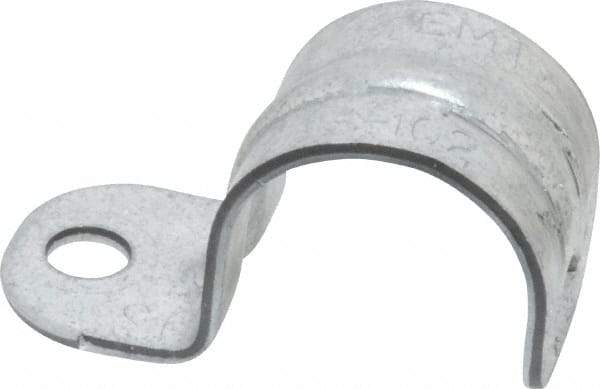 Thomas & Betts - 3/4" Pipe, Steel, Zinc Plated" Pipe or Conduit Strap - 1 Mounting Hole - Top Tool & Supply