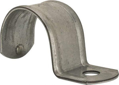 Thomas & Betts - 1-1/2" Pipe, Steel, Zinc Plated" Pipe or Conduit Strap - 1 Mounting Hole - Top Tool & Supply