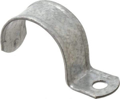 Thomas & Betts - 2" Pipe, Steel, Zinc Plated" Pipe or Conduit Strap - 1 Mounting Hole - Top Tool & Supply