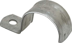 Thomas & Betts - 1-1/4" Pipe, Steel, Zinc Plated" Pipe or Conduit Strap - 1 Mounting Hole - Top Tool & Supply