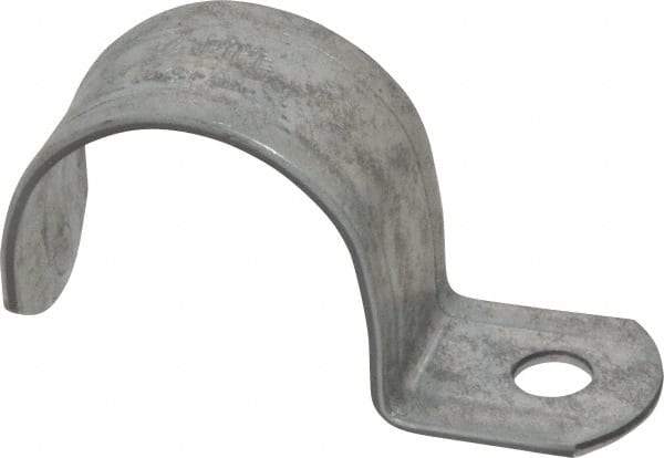 Thomas & Betts - 1-1/2" Pipe, Steel, Zinc Plated" Pipe or Conduit Strap - 1 Mounting Hole - Top Tool & Supply