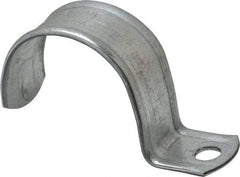 Thomas & Betts - 2" Pipe, Steel, Zinc Plated" Pipe or Conduit Strap - 1 Mounting Hole - Top Tool & Supply