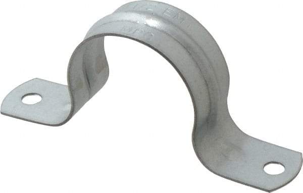 Thomas & Betts - 1-1/2 Pipe, Steel, Zinc Plated Pipe or Conduit Strap - 2 Mounting Holes - Top Tool & Supply