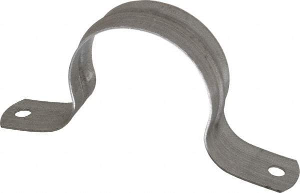 Thomas & Betts - 2 Pipe, Steel, Zinc Plated Pipe or Conduit Strap - 2 Mounting Holes - Top Tool & Supply