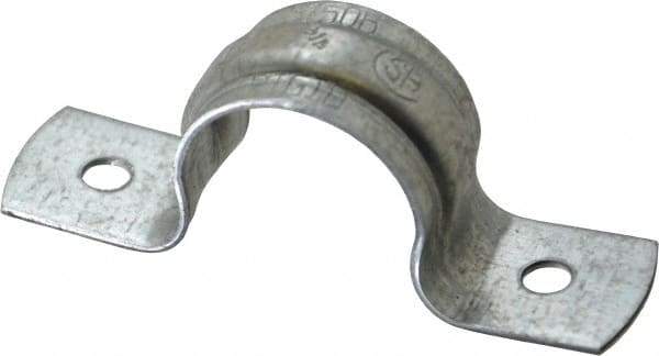 Thomas & Betts - 3/4 Pipe, Steel, Zinc Plated Pipe or Conduit Strap - 2 Mounting Holes - Top Tool & Supply