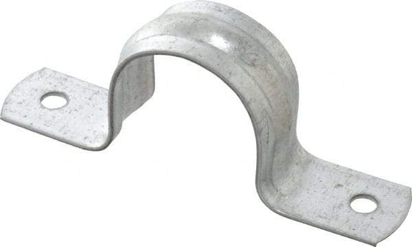 Thomas & Betts - 1 Pipe, Steel, Zinc Plated Pipe or Conduit Strap - 2 Mounting Holes - Top Tool & Supply