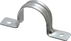 Thomas & Betts - 1-1/4 Pipe, Steel, Zinc Plated Pipe or Conduit Strap - 2 Mounting Holes - Top Tool & Supply