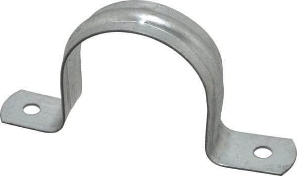 Thomas & Betts - 2 Pipe, Steel, Zinc Plated Pipe or Conduit Strap - 2 Mounting Holes - Top Tool & Supply