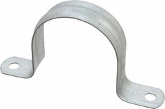 Thomas & Betts - 2-1/2 Pipe, Steel, Zinc Plated Pipe or Conduit Strap - 2 Mounting Holes - Top Tool & Supply