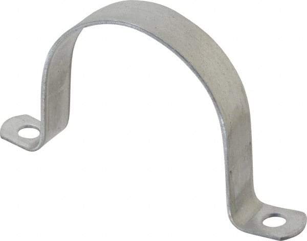 Thomas & Betts - 3-1/2 Pipe, Steel, Zinc Plated Pipe or Conduit Strap - 2 Mounting Holes - Top Tool & Supply