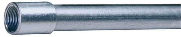 Made in USA - 3/4" Trade Size, 10' Long, Rigid Conduit - Steel, 3/4" ID - Top Tool & Supply