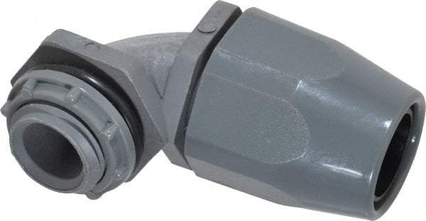 Thomas & Betts - 3/8" Trade, Thermoplastic Threaded Angled Liquidtight Conduit Connector - Insulated - Top Tool & Supply