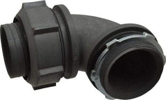 Thomas & Betts - 2" Trade, Thermoplastic Threaded Angled Liquidtight Conduit Connector - Insulated - Top Tool & Supply