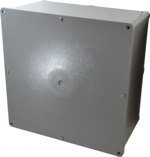 Thomas & Betts - Thermoplastic Junction Box Enclosure Screw Flat Cover - NEMA 4, 4X, 12" Wide x 12" High x 6" Deep, Corrosion Resistant - Top Tool & Supply