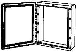 Thomas & Betts - Thermoplastic Standard Enclosure Hinge Flat Cover - NEMA 1, 2, 3, 4, 12, 3S, 3SX, 3X, 4X, 24-1/2" Wide x 30-1/2" High x 7-1/2" Deep - Top Tool & Supply