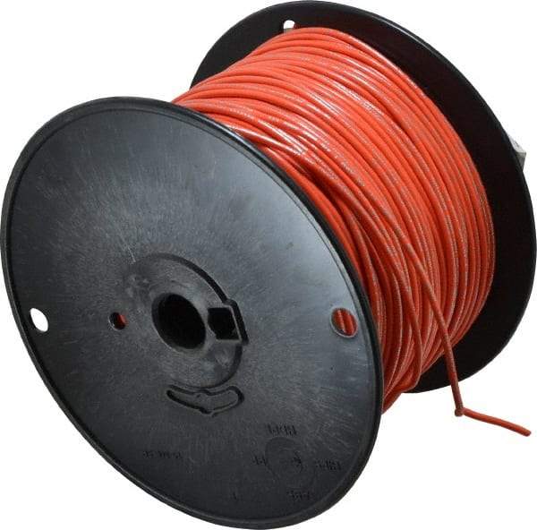 Southwire - 18 AWG, 16 Strand, Orange Machine Tool Wire - PVC, Acid, Moisture and Oil Resistant, 500 Ft. Long - Top Tool & Supply