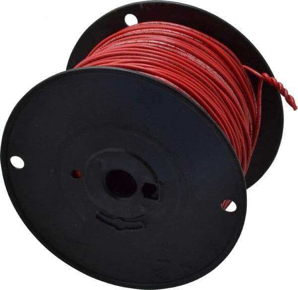 Southwire - 18 AWG, 16 Strand, Red Machine Tool Wire - PVC, Acid, Moisture and Oil Resistant, 500 Ft. Long - Top Tool & Supply