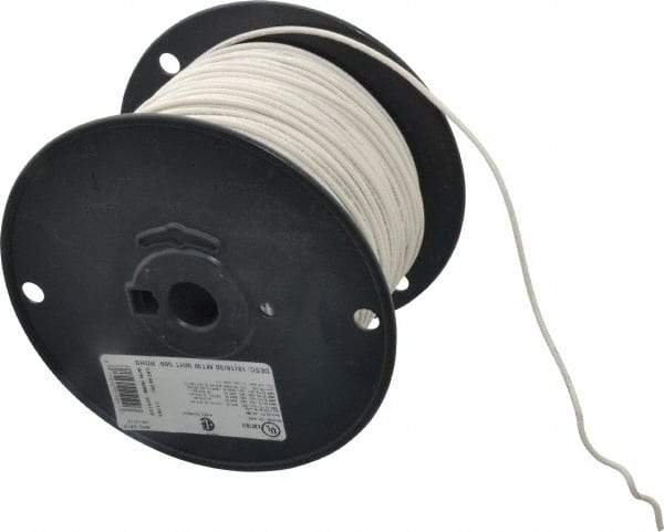 Southwire - 18 AWG, 16 Strand, White Machine Tool Wire - PVC, Acid, Moisture and Oil Resistant, 500 Ft. Long - Top Tool & Supply